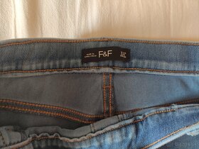 Dámske modré elastické skinny džínsy - 4