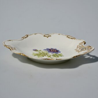 Starožitná porcelánová misa - nežný kvet mučenky - 4