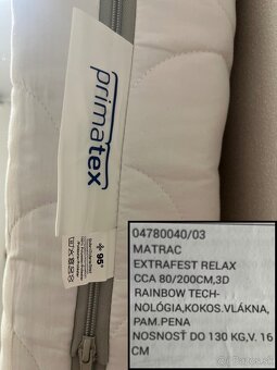 Matrac Primatex extrafest relax, 80x200cm - 2ks - 4