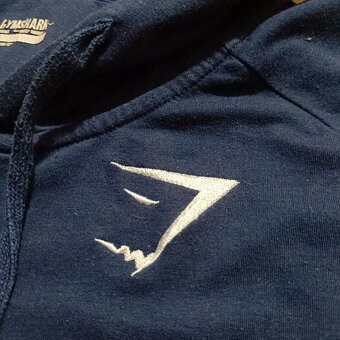 Gymshark modrá mikina na zips s kapucňou XL - 4