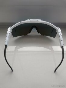 Športové slnečné okuliare Pit Viper (biele-modré sklo) - 4
