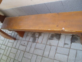 zahradny stol + 2x lavica masiv - 4