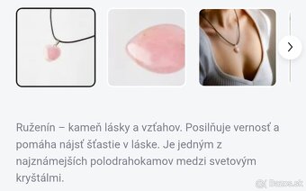 Predám bižutériu s polodrahokamom-Ruženín - 4