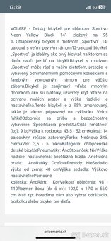 Predam chlapčensky bicykel VOLARE SPORTIVO NEON 14’’ - 4