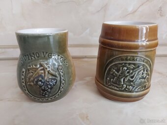 Dva nádherné, starožitné džbány/poháre na víno/pivo - 4