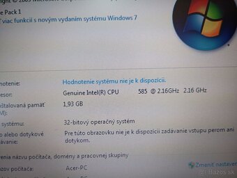 predám notebook ACER EXTENSA 5230 , WINDOWS 7 32bit - 4