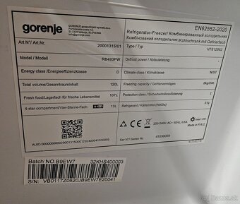 Predám chladničku Gorenje RB493PW - 4