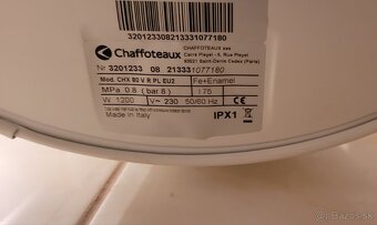 Elektrický bojler Chaffoteaux CHX 80 VR PL EU2 80 l 1200 W - 4