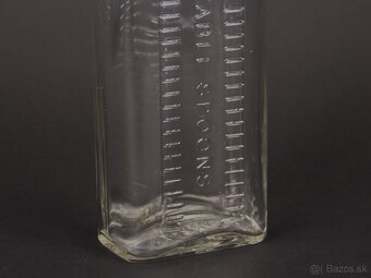 Sklenená Ciachovaná Starožitná Fľaša - 4