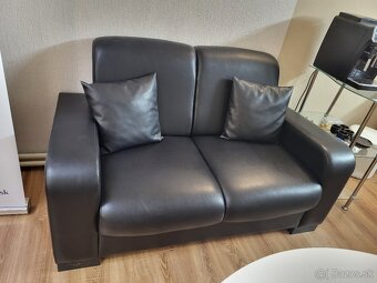 Dve čierne sedačky z Eko kože - 4