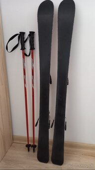 Detske lyze 110 cm, lyziarky, palice a prilba - 4