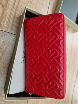 Nová kožená peňaženka Burberry červena - 4