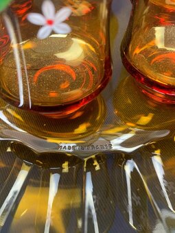 Sklenená sada pohare a tanier - 4