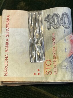 strieborná spona na bankovky - 4