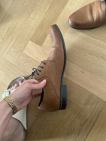 Pánske elegantné topánky kožené - 4