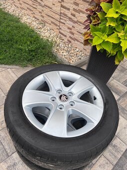 Škoda Original Disky Elektrony 5x112 r16 + letne pneumatiky - 4