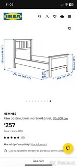 Postel HEMNES 90x200 - 4