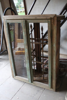 2 x starodávne okno z mrežou - 4