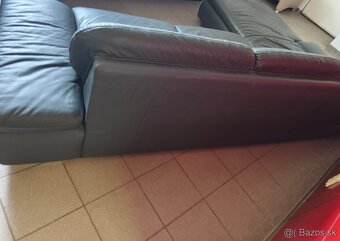 Kožená rohová sedacia súprava - ako NOVÁ, TOP STAV - 4