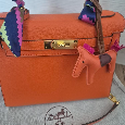 Nová luxusná kabelka Hermes Kelly Mysore Orange - 4