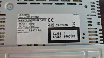 Autorádio Sony CDX-GT560UI (CD / USB / AUX) - 4