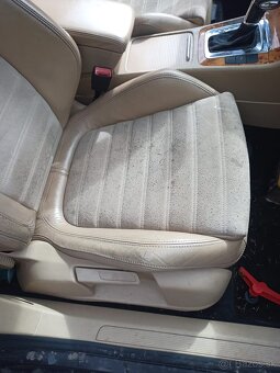 Krémové koženné sedačky VW Passat b6 - 4