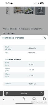 Predam Ako novú Vstavanú Chladničku Electrolux ENN 3153 AOW - 4