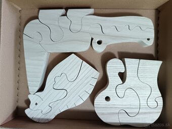 Predám drevené ručne vyrábané puzzle hračky – zvieratká - 4