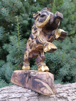 Gullinbursti - soška - Viking woden statue - 4