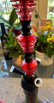 Vodná fajka HOOKAH 53cm/3 červená - 4