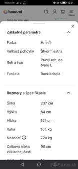 Rohová rozkladacia sedačka - 4