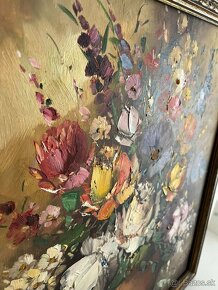 Predam obraz Olejomaľba "Kvetinové zátišie" Otmar LEDERER - 4