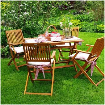 Drevený záhradný úložný box 300 L agát a plachta - 4