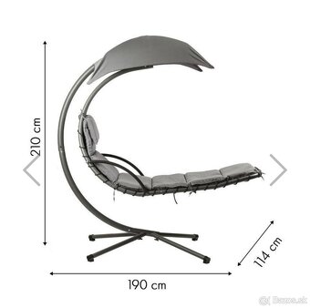 Závesné záhradné kreslo - 4