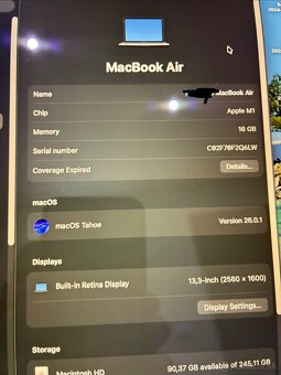 MacBook Air M1 16 GB 13,3" - 4