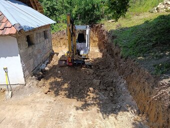 Zemné a výkopové práce bagrom 2,7t - 4
