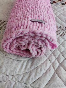 NOVÁ Baby ružová deka z Alize Puffy Fine - 4