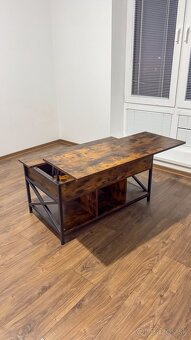 Konferenčný stolík ROOM 2 - hnedá/čierna - 4