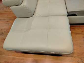 Celokožená rohová sedačka - 4