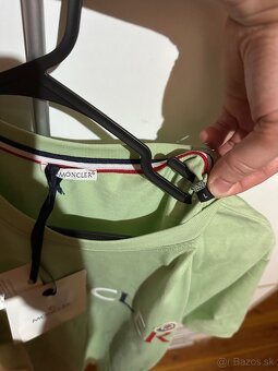 Pánske tričko Moncler - zelené - veľkosť M/L - 4