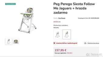 Detská jedálenská stolička Peg Pérego Jaguars - 4