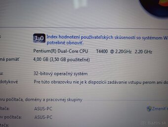 predám notebook ASUS K50I , WINDOWS 7 , NVIDIA - 4