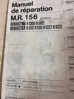 Dielenska príručka Renault R16 a R15/17 - 4