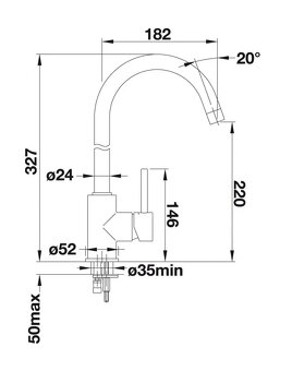 Kuchynská drezová batéria páková Blanco MIDA chrómová 517742 - 4