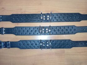 Koženkový obojok s hrotmi S M Lčierne - 4
