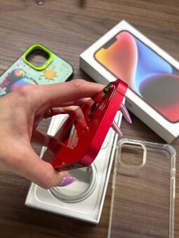 Apple iPhone 14 128GB Red- tip top stav - 4