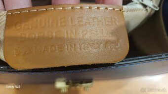 Modrá kožená kabelka - 4