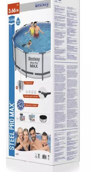 Bazén BESTWAY Steel Pro Max 3.66m x 1.22m + príslušenstvo - 4