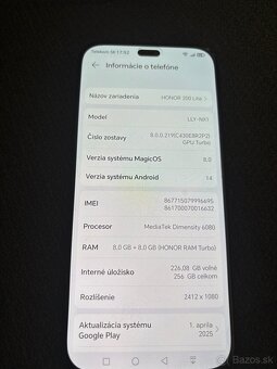 Predám Honor 200 lite black - 4
