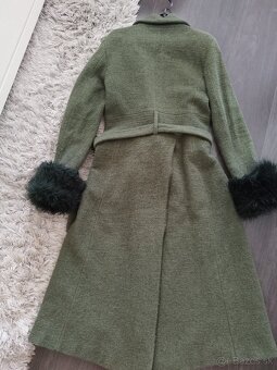 Dámsky dlhý vlnený kabát XL/42 - 4